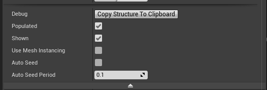 Advanced properties fold-out section of an Entity's details