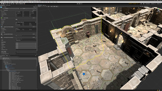 A section of map being tested in the Unity editor.